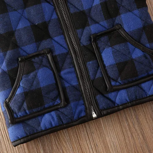 Miniatura 6 de Chaleco acolchado a cuadros de búfalo de Navidad para niñas pequeñas, chaleco sin mangas, chaquetas para otoño e invierno