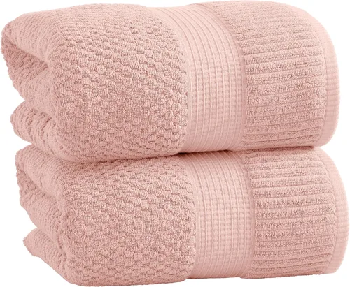 Miniatura 28 de NY Loft Juego de 4 toallas de baño 100% algodón, supersuaves y absorbentes, de secado rápido, 30 x 52 pulgadas, algodón texturizado y duradero