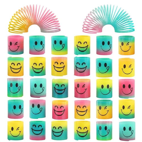 Miniatura 5 de Juego de 25 juguetes sensoriales de primavera para ansiedad, recuerdos de fiesta de primavera arcoíris con reconocimiento de color y forma, mini