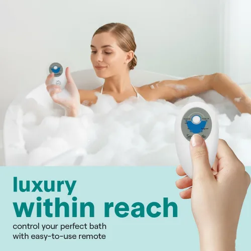 Miniatura 7 de SereneLife Tapete de baño de burbujas, tapete para bañera con masaje de aire y control remoto, impermeable, antideslizante, intensidad de burbujas