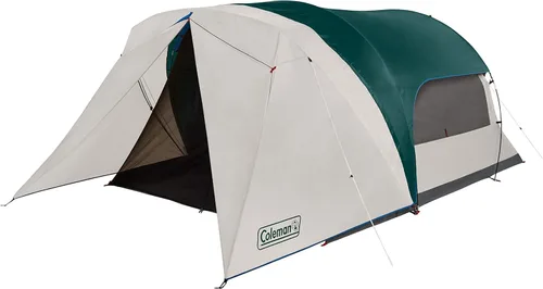 Coleman Tienda de Campaña Tipo Cabaña con Porche con Mosquitero para 4/6 Personas, Resistente a la Intemperie, con Opción de Porche Cerrado con