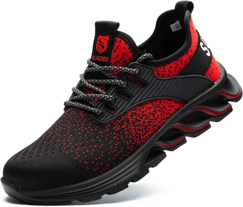 Miniatura 68 de SUADEX Zapatos deportivos con punta de acero para hombres y mujeres, indestructibles, ligeros, cómodos, antideslizantes, puntera compuesta