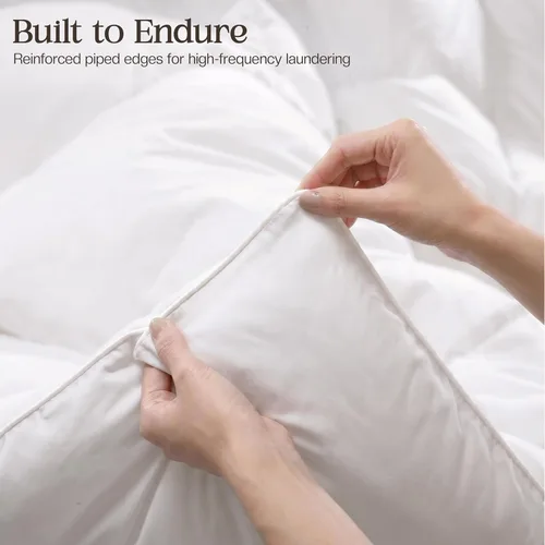 Miniatura 6 de Edredones de Utopia Bedding tamaño Queen, inserto de edredón para todas las estaciones, edredón acolchado alternativo con costura de punto de caja