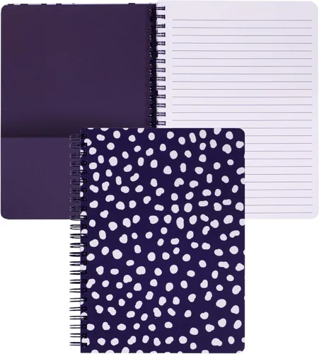 Miniatura 35 de Steel Mill & Co - Cuaderno de espiral mini lindo, 8.25" x 6.25", diario con tapa dura y 160 páginas forradas, diseño floral naranja Anaranjado floral