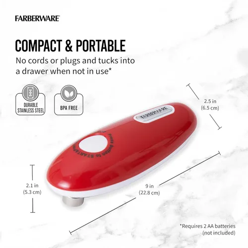 Miniatura 2 de Farberware Abrelatas automático manos libres Rojo