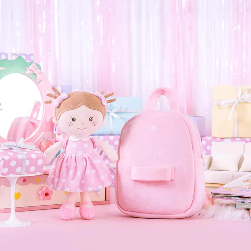 Miniatura 40 de Onetoo Mochila para niños pequeños, regalos de regreso a clases, mochilas para niñas y niños con muñecas de bebé ligeras y suaves en vestido