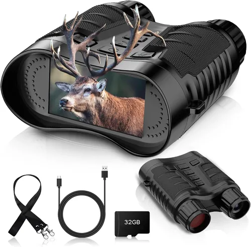 Miniatura 2 de Binoculares de visión nocturna para adultos, gafas de visión nocturna 4K HD con grabación de video, regalo para hombres, niños, día del padre
