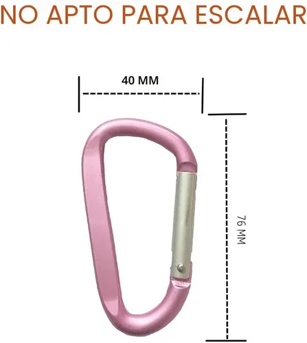 Miniatura 2 de LESHIRY Mosquetón grande de 3 pulgadas en aluminio, forma D, Premium, duradero, con clip para llavero, gancho de anillo en D, accesorios para 2