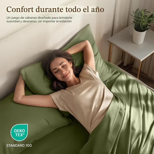 Miniatura 5 de Utopia Bedding Juego de sábanas Full – Juego de 4 piezas de sábanas para cama Full, microfibra suave y transpirable, incluye 1 sábana bajera, 1 Oliva