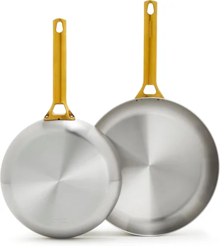 Miniatura 12 de GreenPan Juego de ollas y sartenes de acero inoxidable de tres capas Reserve de 10 piezas, multiclad, inducción, horno y asador, apto para horno