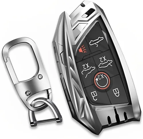 Miniatura 8 de Funda para llavero de Corvette C8, estuche soporte protector de llave inteligente 2020 2021 2022, Gris, Moderno