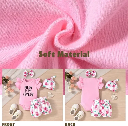 Miniatura 17 de Aalizzwell Conjunto de pantalones cortos para bebé recién nacido para el verano