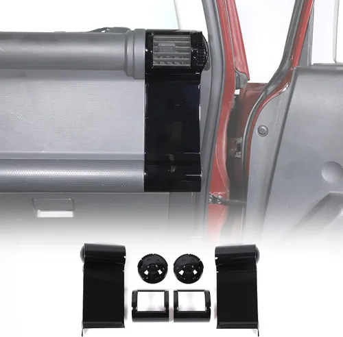 Miniatura 10 de Panel decorativo de marco de salida de aire lateral de tablero de automóvil ABS para Toyota FJ Cruiser (XJ10) 2007-2022, kit de ventilación de aire