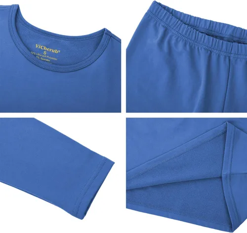 Miniatura 6 de Conjunto de ropa interior térmica para niñas con tejido polar térmico en parte superior e inferior