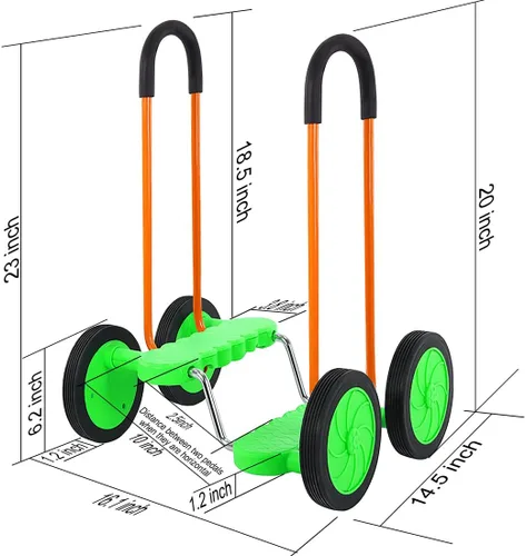 Miniatura 3 de Bicicleta de pedal de equilibrio para niños, vehículo de entrenamiento Hoverbard, scooter de ejercicio de equilibrio de confianza en uno mismo, Verde