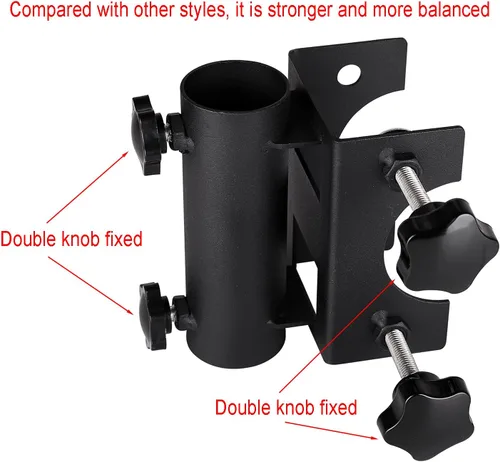Miniatura 2 de Soporte para sombrilla de patio, soporte de paraguas de banco con clip fijo para cubierta, silla, escritorio, muelle, playa, patio, balcón, mesas