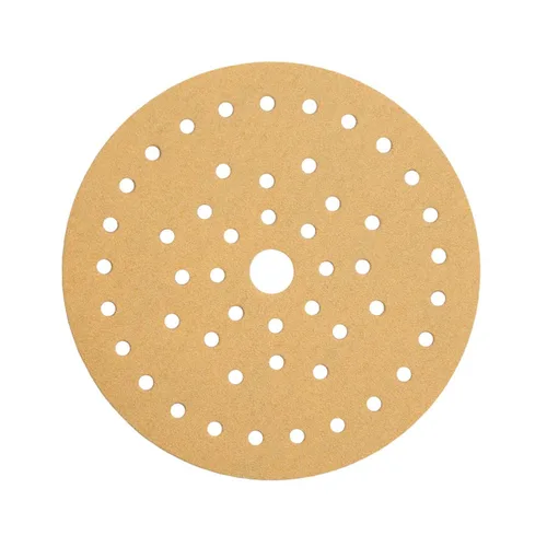 Mirka Gold Multifit Papel de Lija de 5'' Grano 80 Gancho y Bucle, Paquete de 50 Discos de Lija de 5 Pulgadas para Lijadora Orbital, Almohadillas de