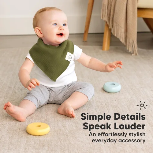 Miniatura 6 de KeaBabies - Juego de 8 baberos tipo bandana para bebés, niñas y niños - Baberos de algodón orgánico para babeo y dentición para recién nacidos