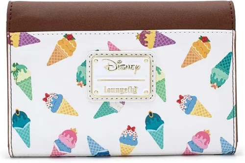 Miniatura 3 de Loungefly Disney Princesses - Cartera troquelada de helado, Multi, Cartera plegable