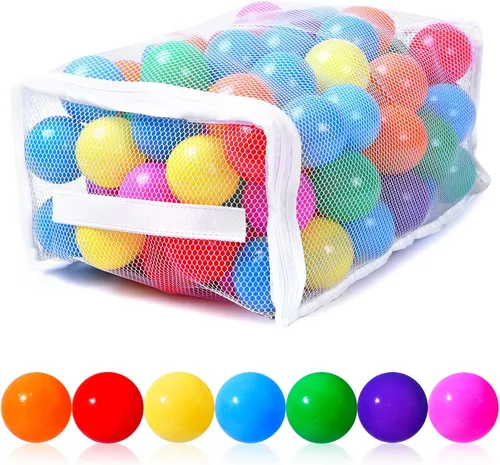 Miniatura 7 de Pelotas coloridas de plástico oceánico de 2.1 pulgadas, a prueba de aplastamiento, bolas de estrés para niños, pelota de piscina, casa