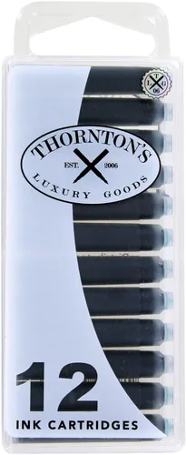 Miniatura 2 de Thornton's Luxury Goods Short Standard International - Cartuchos de tinta para pluma estilográfica Sherwood, paquete de 12 repuestos para bolígrafos