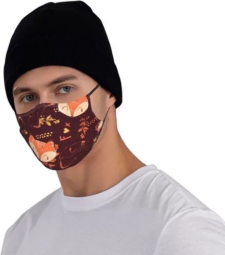 Miniatura 9 de Mascarilla lavable de zorro transpirable y reutilizable para adultos, color negro, Negro