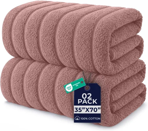 Miniatura 42 de DAN RIVER Paquete de 1 toalla de baño jumbo de 40 x 80 pulgadas, toallas de baño extragrandes de secado rápido para baño, toallas suaves y Verde
