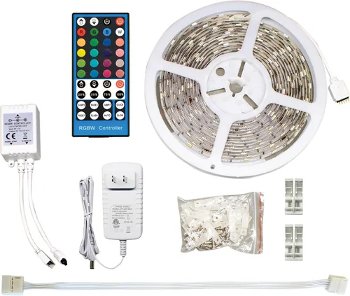 Miniatura 2 de GT-Lite Tira de luces LED de 800 lúmenes, cinta blanca y de color de 16 pies, cortada y conectada