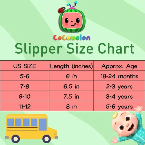 Miniatura 6 de Josmo Cocomelon Pantuflas para niños pequeños zapatos de casa para niños y niñas mocasines de cama de felpa cálida zapatos de cocomelon niños