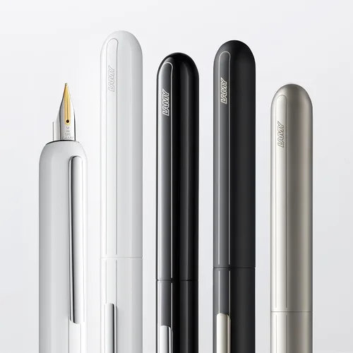 Miniatura 8 de Lamy diálogo negro – pluma estilográfica sin tapa con mecanismo de giro – Pluma de oro de 14 kt, parcialmente chapado en platino & en tamaño EF