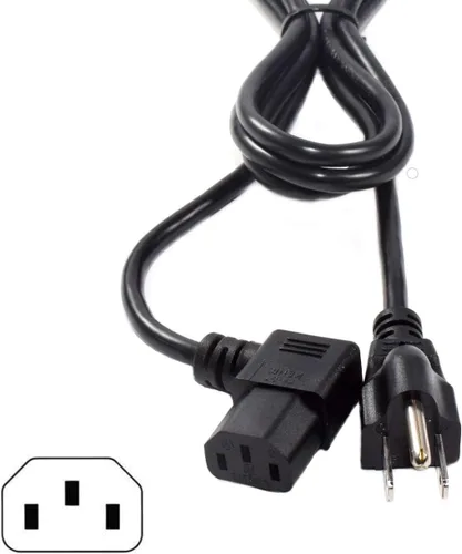 Miniatura 3 de HQRP Cable de CA – 6 pies 18 AWG – IEC C13 en ángulo recto a NEMA 5-15P – Listado UL – Reemplazo compatible con Sole F63 21034, F85 21016, XE850