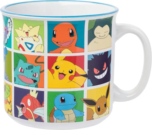 Miniatura 9 de Silver Buffalo - Taza de café de vidrio manchado con diseño de Pokémon con Pikachu, 17.5 onzas