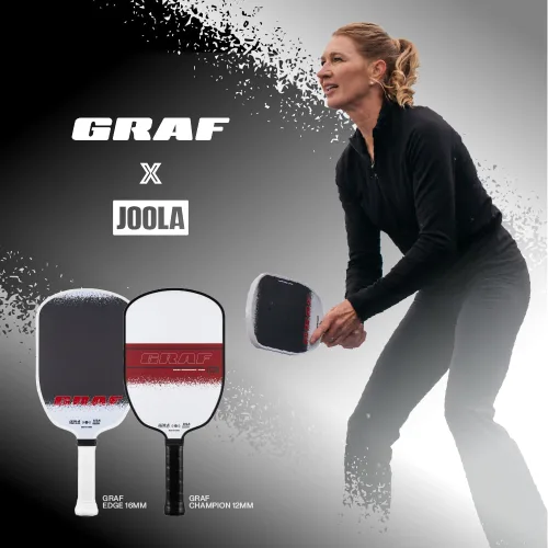 Miniatura 6 de JOOLA GRAF Edge 16mm Pala de Pickleball - Raqueta de Pickleball de Fibra de Carbono para Mayor Giro y Control - Forma Agassi para Potencia