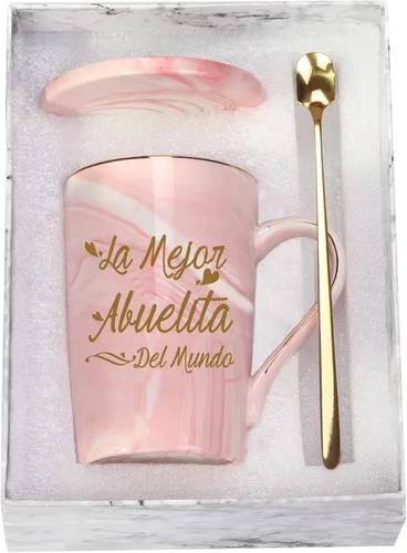 WENSSY La Mejor Abuelita Del Mundo - Taza de La Mejor Abuelita, Regalos de Abuelita en español, regalos de cumpleaños para el Día de la Madre para
