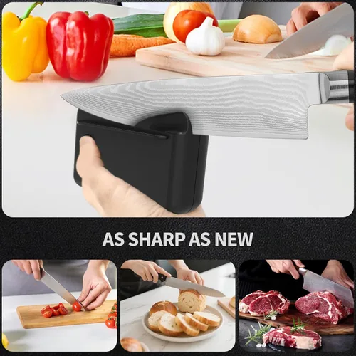 Miniatura 6 de Afilador de cuchillos eléctrico, afilador de cuchillos de cocina recargable profesional con abrasivos de diamante y guías de ángulo de precisión