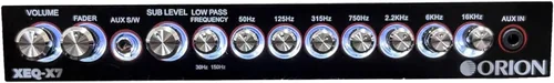 Miniatura 4 de Orion XEQ-X7 ecualizador gráfico de 7 bandas con entrada AUX frontal de 3.5mm – EQ de audio para auto de medio DIN con control de subwoofer
