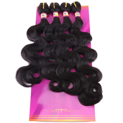 Miniatura 14 de Extensiones de cabello ondulado sintético de color rojo vino 3 paquetes de 16 18 20 pulgadas, color ombre de negro a burdeos, trenza de cabello