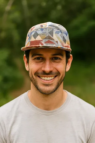 Miniatura 4 de Gorra de 5 paneles Diseños únicos multicolor Gorras para hombres y mujeres Grande o XL