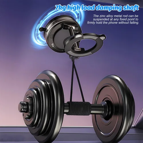 Miniatura 3 de Soporte Magnético de Succión al Vacío para Teléfono de Automóvil, Soporte de Teléfono Celular Plegable Ajustable de 360° con Agarre Fuerte