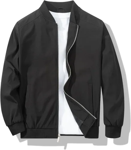 Miniatura 11 de Chaqueta bomber para hombre, elegante, ligera, cortavientos, primavera, otoño, chaquetas casuales para hombre