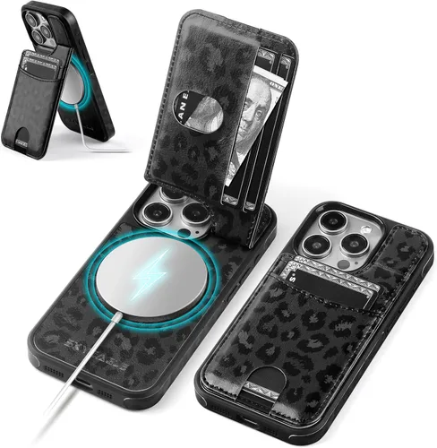Miniatura 18 de SkyEagle Funda compatible con Magsafe para iPhone 13 Pro Max con soporte para tarjetas, función atril, bloqueo RFID, ranuras para tarjetas