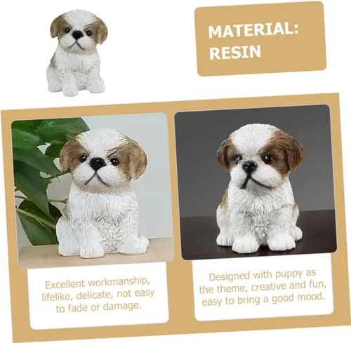 Miniatura 3 de Adorable figura de resina en forma de perro, linda estatua de cachorro para decoración del hogar para decoración de jardín y detalles de fiesta