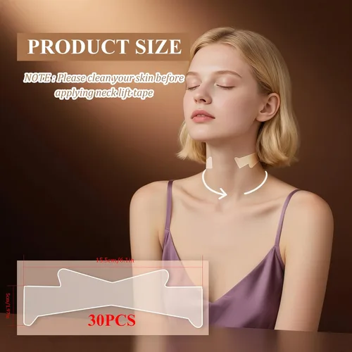 Miniatura 7 de 30 cintas de levantamiento de cuello invisibles para levantar el cuello detrás del cuello, cintas y bandas de apriete para levantar la piel flácida