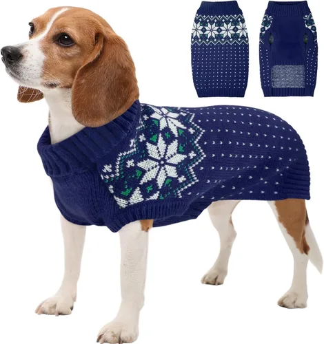 Miniatura 8 de Kuoser Suéter de Navidad para perro, suéteres de Navidad suaves y cálidos para perros pequeños, medianos y grandes, niño niña, suéter cómodo