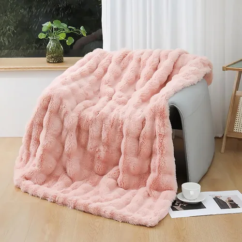 Miniatura 14 de UKELER - Manta Boho Sherpa 60" x 50" - Mantas de franela suaves y esponjosas para cama/sofá/oficina/camping A-bohemio
