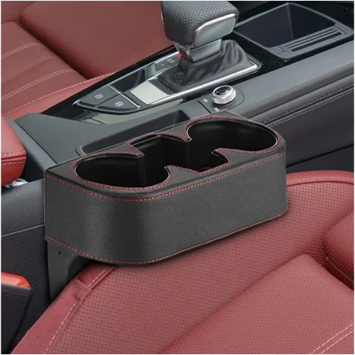 Miniatura 8 de ZIMISI Organizador de Espacio para Copas de Coche, Organizador de Consola Frontal de Cuero PU para Auto, Organizador Multifuncional para Copas
