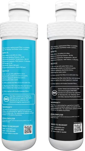 Miniatura 4 de Avalon Filtros de repuesto originales para enfriadores de agua Avalon sin botella, certificado NSF, patentados, 2 unidades (paquete de 1)