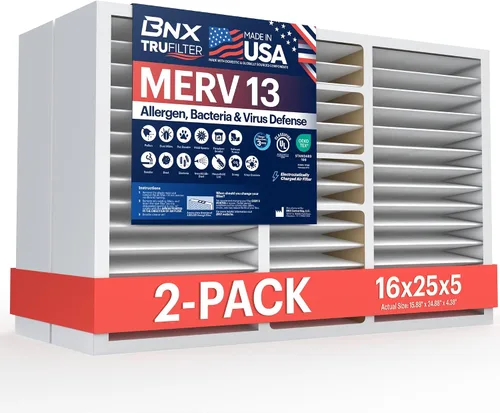 Miniatura 16 de BNX TruFilter 20x23x1 filtro de aire MERV 13 (paquete de 6) - HECHO EN EE. UU. - Filtros de aire acondicionado HVAC AC plisados electrostáticos