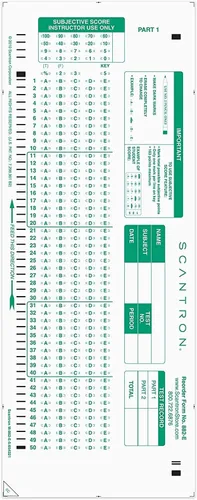 Miniatura 6 de Hoja de respuestas oficial de la marca Scantron 882-E. (paquete de 25)
