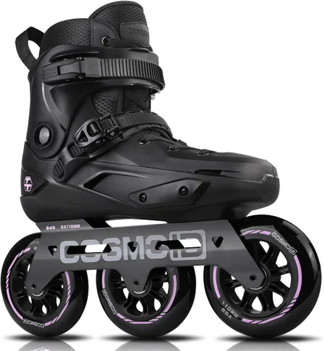 Patín en línea para adultos - COSMOID Patines de alta performance con cuchillas para mujeres y hombres, marco de metal de 3 ruedas de 110mm, para